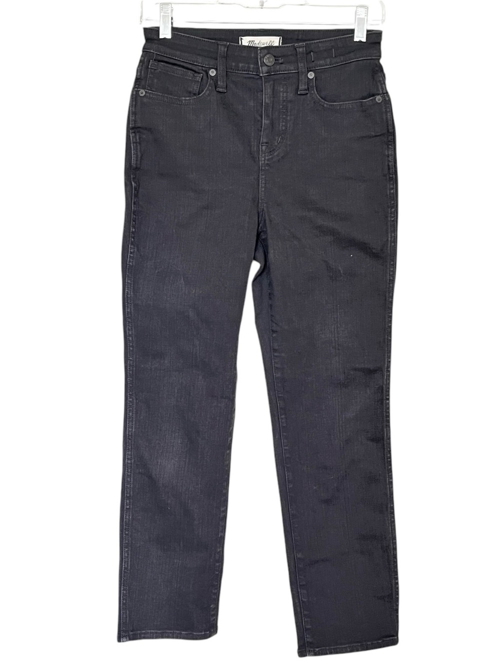 Madewell Curvy Stovepipe Straight-Leg Jeans iBlack Denim Size 26 Petite
